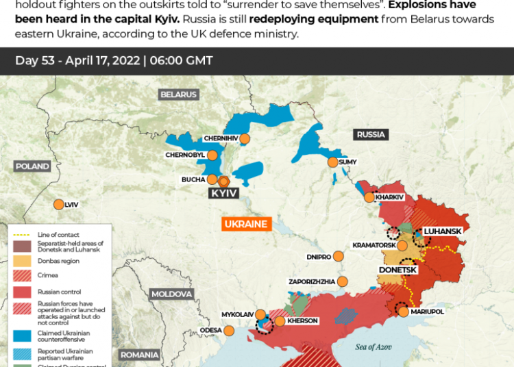 INTERACTIVE Russia Ukraine War Who controls what Day 53 – TodayHeadline