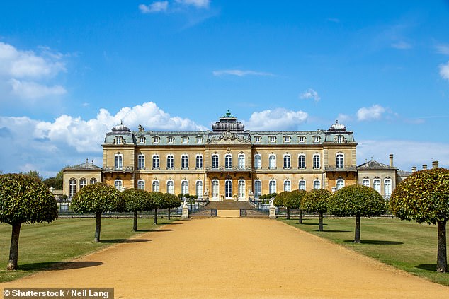 A 19th-century French-chateau-style house stands in the restored landscape garden of Wrest Park in Bedfordshire