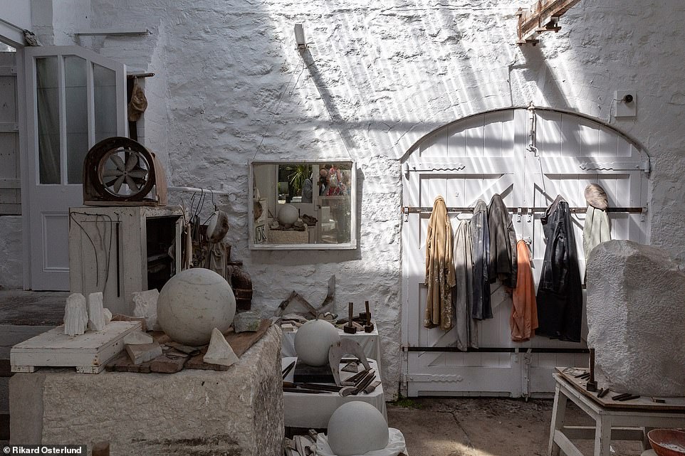 Hepworth's former home and studio have been turned into a museum. 'Hepworth’s tools are laid out neatly, with her assistants’ coats still hanging from hooks,' writes Sarah