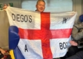 FA rips up England fan's ticket after picture of him holding 'highly offensive' Diego Maradona flag
