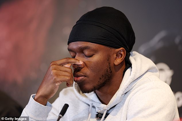 Today, before a press conference and weigh-in ahead of his upcoming boxing bout with Joe Fournier, the 29-year-old said he was 'genuinely ashamed and deeply sorry for any pain or suffering I have caused'