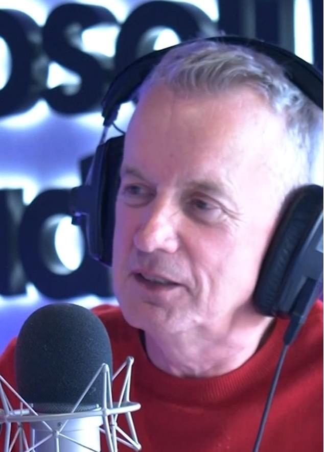 Frank Skinner (pictured) broke down in tears in the closing moments of his Absolute Radio show as he told listeners that his close friend and former co-host Gareth Richards is fighting for his life