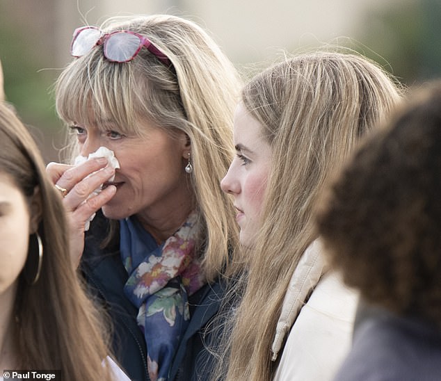 Kate and Amelie McCann are pictured at the prayer service on Wednesday evening