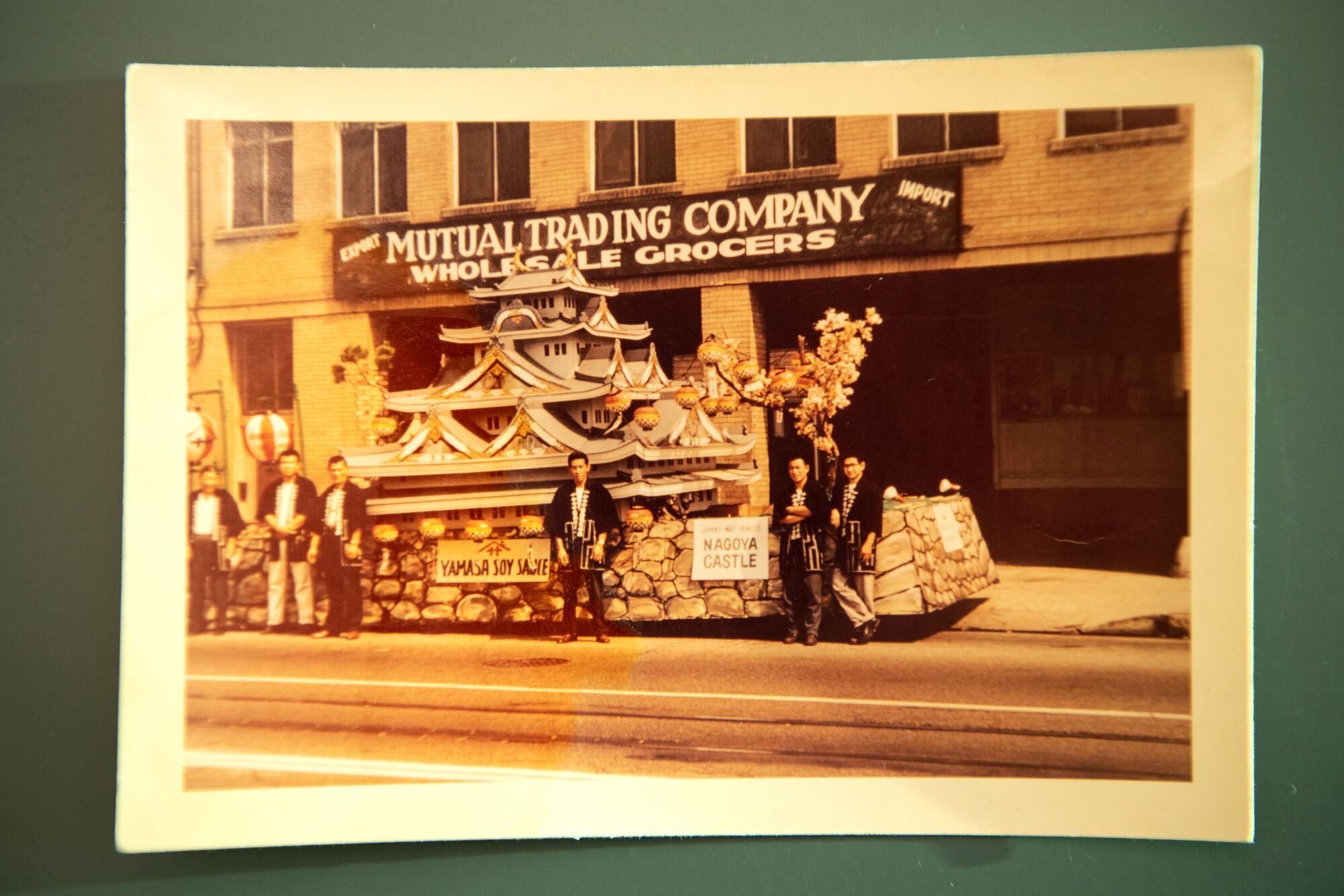 A vintage photograph of Mutual Trading Co.'s office near Little Tokyo.
