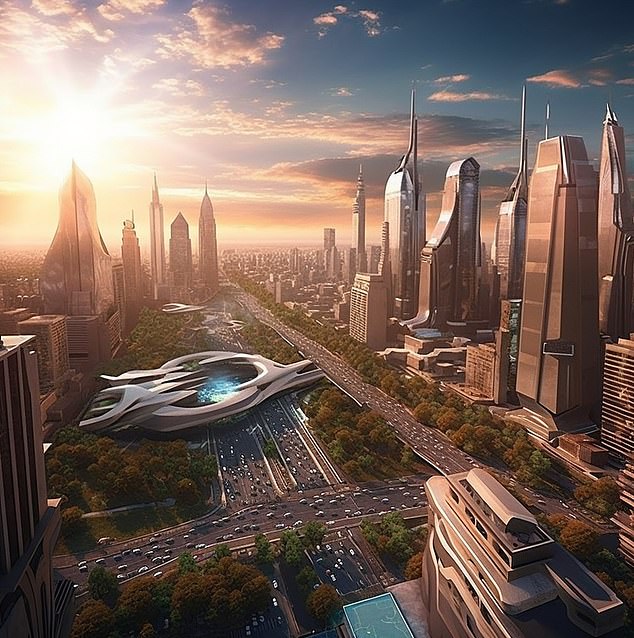 Philadelphia: Autonomous flying cars will allow city dwellers to take off and fly to their destinations (Midjourney)