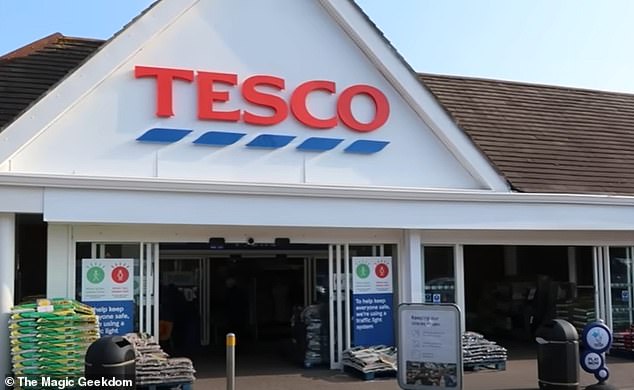 Cara and Jeremy visit a Tesco in Honiton in Devon (above)