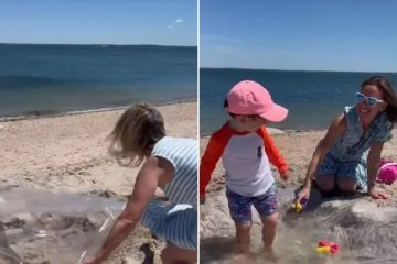 I’m a busy mum - my £1 hack to make an instant pool on the beach is genius