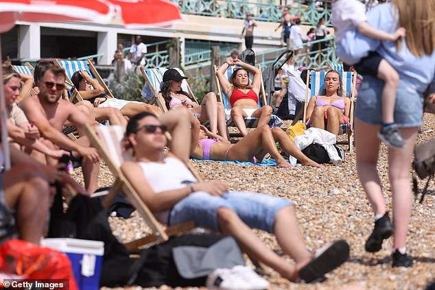 BRIGHTON: People relaxed in their deck chairs, resting ahead of a shorter work week thanks to the Bank Holiday