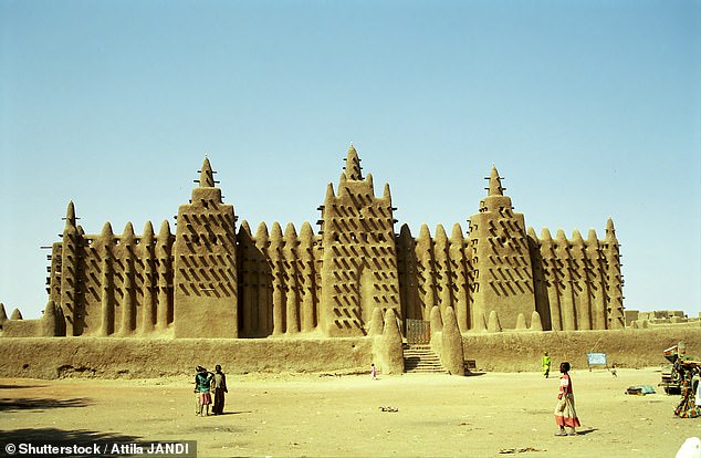 Lexie notes that intrepid travellers might be tempted to explore the Great Mud Mosque (above) in Djenne, Mali