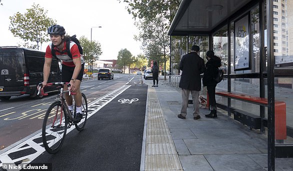 In 2020, a bus stop similar to the one in Waltham Forest was blasted as 'crazy' by commuters who were forced to dodge speeding cyclists as they get on and off bus near Kings Cross
