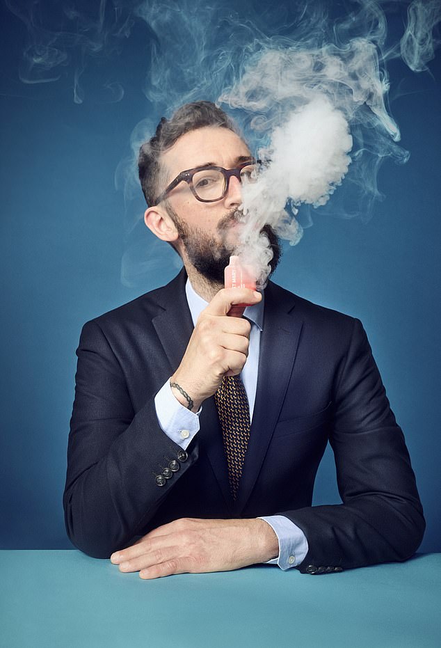 Mail on Sunday Health Editor Barney Calman (pictured), aged 43, has been hooked on vaping for the past year