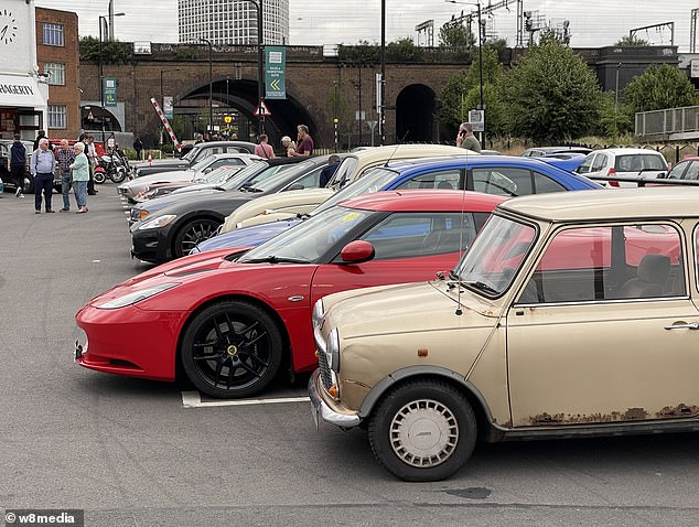 Not all of the cars present were in show room condition, such as this 1984 gold Mini