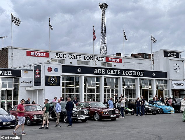 The Ace Cafe is a place where lovers of classic cars and motorcycles meet up at the historic roadhouse on London's North Circular Road