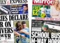 Newspaper headlines: 'PM eyes motorists' vote' and 'Coach crash tragedy'