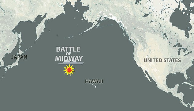 The Battle of Midday occurred some 1,300 miles northwest of Hawaii - and served as a turning point for the Pacific campaign