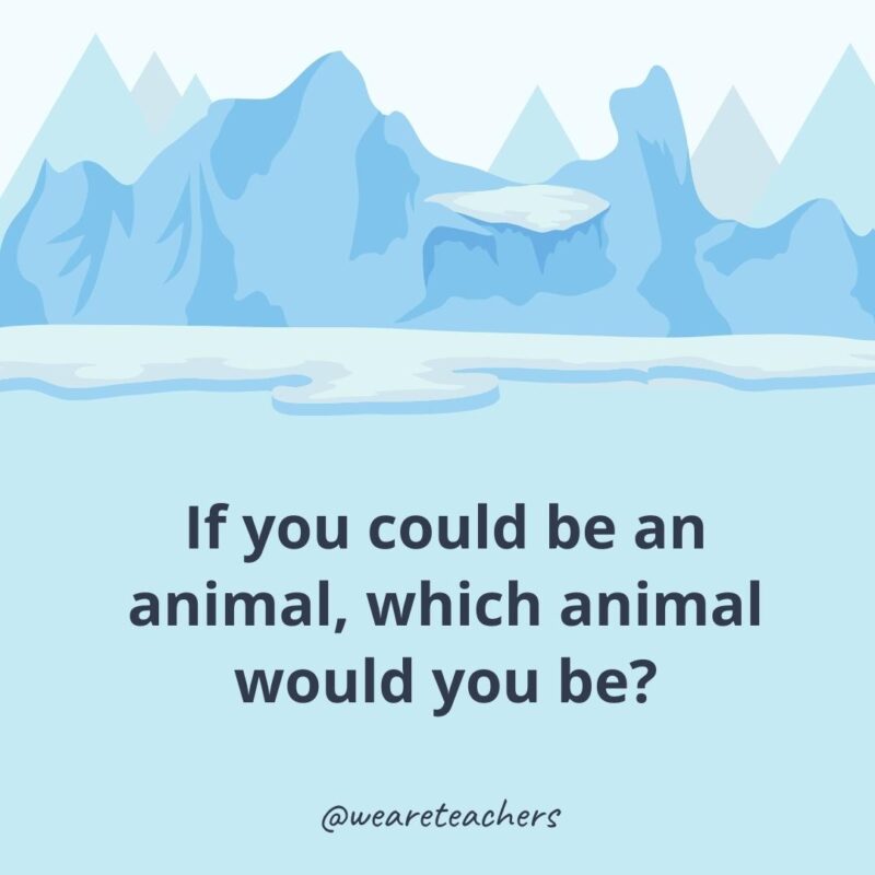 If you could be an animal, which animal would you be?