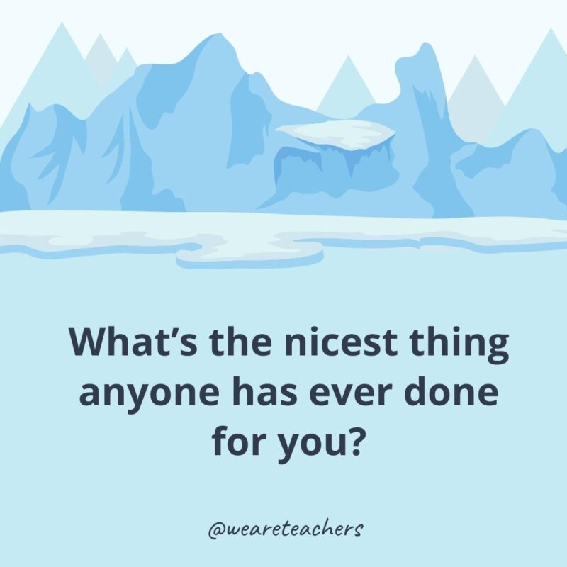 What's the nicest thing anyone has ever done for you?