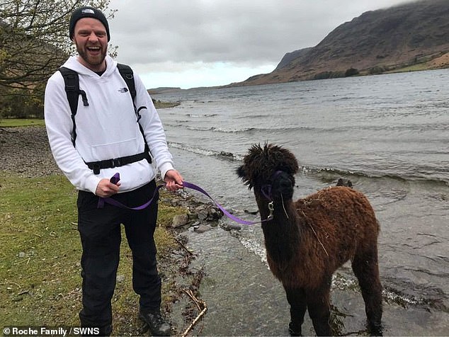 Police have discovered the body of British hiker Aidan Roche (pictured) near a mountain trail in the Swiss Alps three months after he went missing