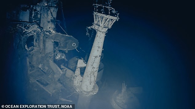 The USS Yorktown, lost during the Battle of Midway, was found three  miles below the surface 25 years ago, but has now been photographed in detail for the first time