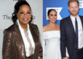 Harry and Meghan all smiles as they reunite with Oprah Winfrey at Kevin Costner fundraiser