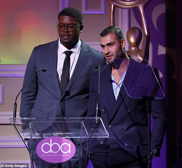 Spotlight: Asghari joined Ryan Clady on stage to speak during the 5th Daytime Beauty Awards