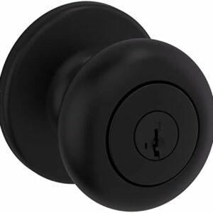 Kwikset Cove Entry Door Knob with Lock and Key, Secure Keyed...