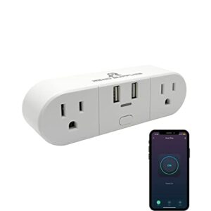 Reno Supplies Smart WiFi Outlet with 2 USB Ports,15A 1875W, ...