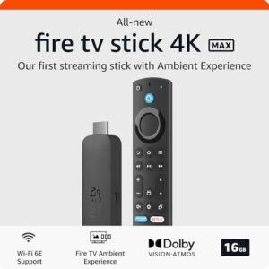 All-new Amazon Fire TV Stick 4K Max streaming device, suppor...
