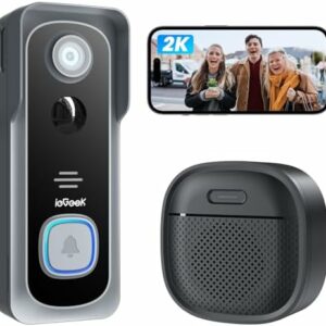 ieGeek 2K Doorbell Camera Wireless - Video Doorbell with Chi...