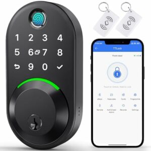 Smart Deadbolt Door Lock with Keypad: Fingerprint Smart Dead...