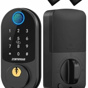 Fingerprint Deadbolt Lock, Zomnua Keyless Entry Door Locks w...