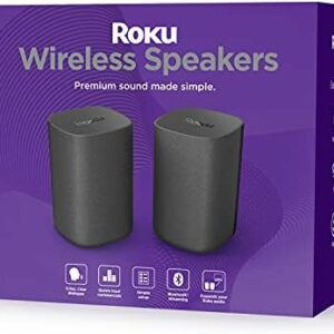Roku Wireless Speakers (for Roku Streambars or Roku TV),Blac...