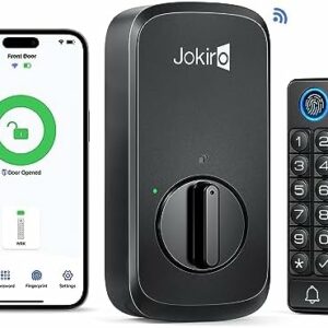 Jokiro WiFi Smart Lock, Fits Your Existing Deadbolt, Fingerp...