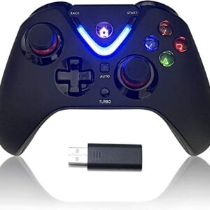 ROTOMOON Wireless Game Controller with LED Lighting Compatib...