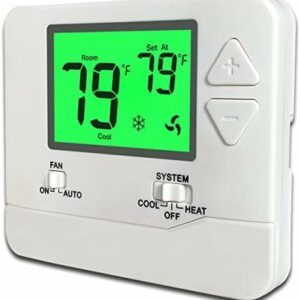 Heagstat Non-Programmable Thermostats for Home 1 Heat/ 1 Coo...