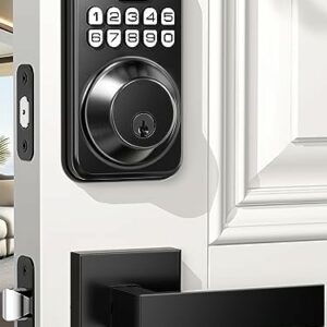 Keyless Entry Door Lock with 2 Lever Handles, Zowill Electro...