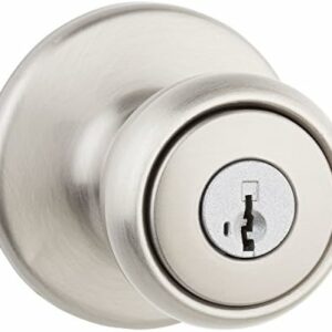 Kwikset Tylo Entry Door Knob with Lock and Key, Secure Keyed...