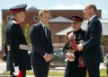 Hugh Grosvenor, the Duke of Westminster, is said to have picked the Prince and Princess of Wales over the Sussexes to avoid clashes that would overshadow his big day. Pictured: Prince William (right) and Hugh Grosvenor (second from left) during the official handover of the newly built Defence and National Rehabilitation Centre in 2018