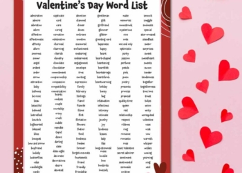 200 Valentines Day Words for Writing and More Free Printable jpg
