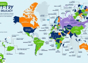 Every countrys must try food revealed on fascinating world map from jpg