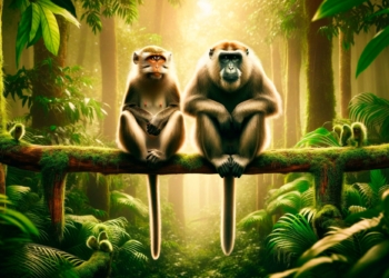 Male and Female Primate Art Concept jpg