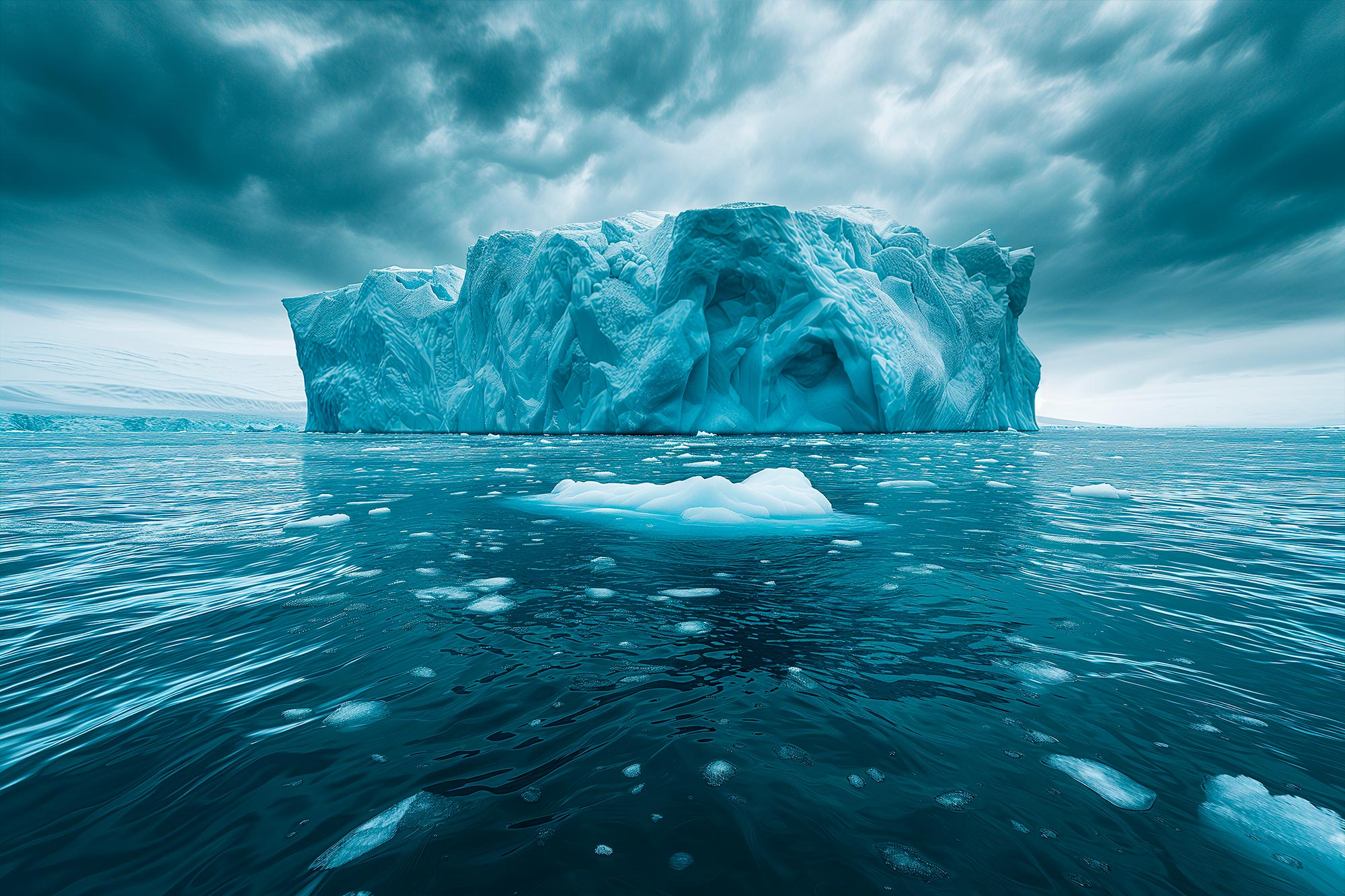 Melting Ice Climate Change Art Concept Illustration jpg