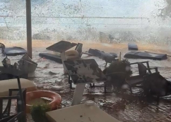 Terrifying footage shows 95ft waves crashing over luxury Atlas World jpg