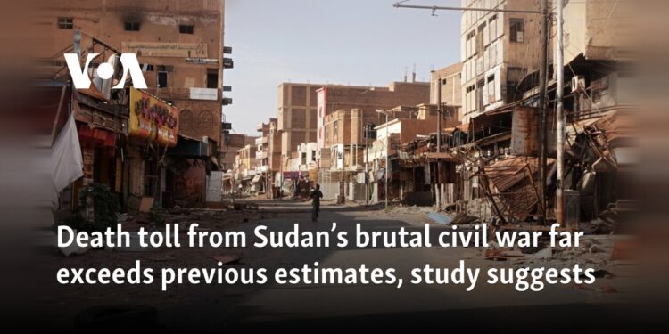 Death toll from Sudan’s brutal civil war far exceeds previous estimates, study suggests