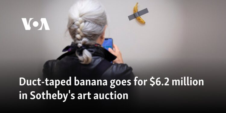 Duct-taped banana goes for $6.2 million in Sotheby's art auction