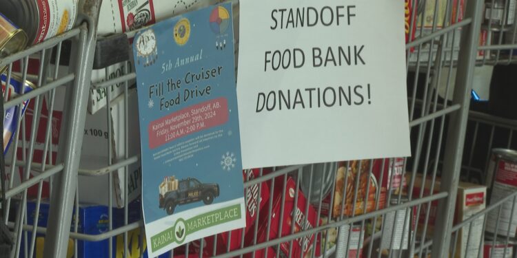 Fill the Cruiser Food Drive helps struggling Blood Tribe families - Lethbridge