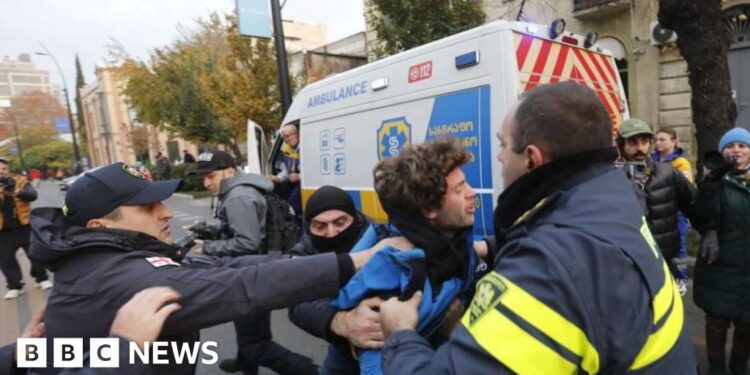 Georgian police clear protesters challenging 'stolen' election