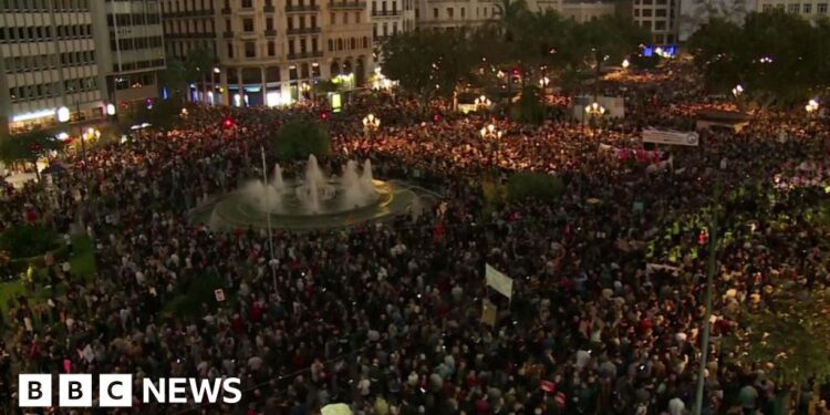 Huge protest demands Valencia's governor resign