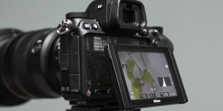 Nikon Z7 II camera rear tilting screen.