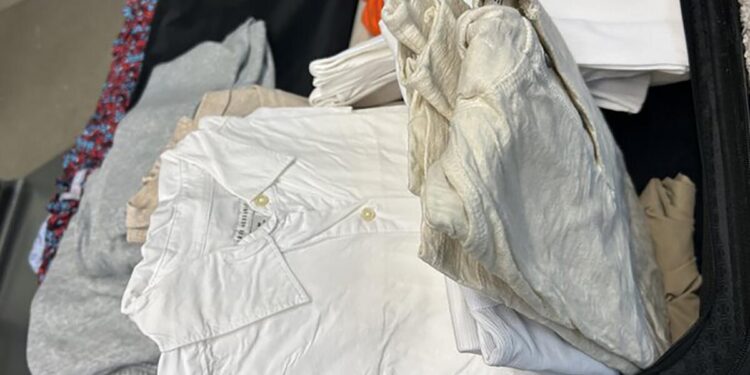 Methamphetamine-soaked clothes, including a cow pajama onesie, seized at LAX on November 6, 2024. The passenger has been indicted and is scheduled for arraignment on December 2, 2024. (US. Attorney L.A.)